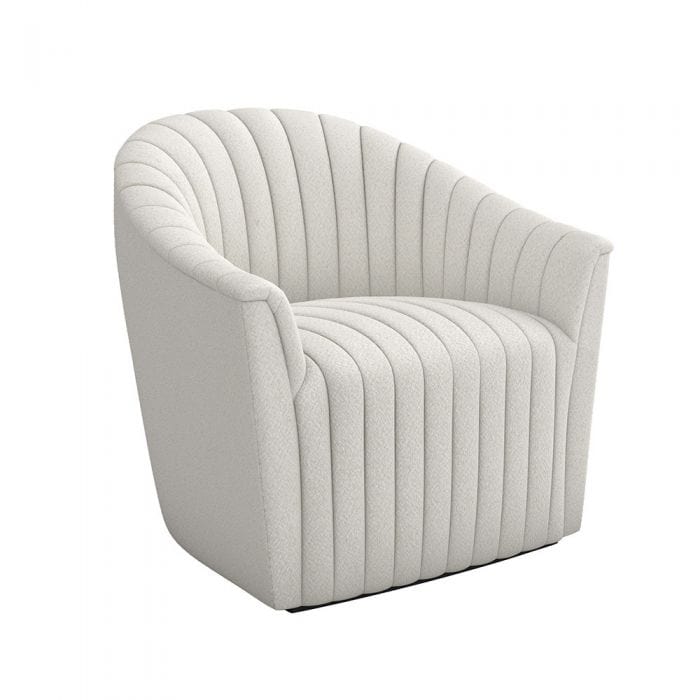 Interlude Home Interlude Home Channel Swivel Chair - Cream 198003-7