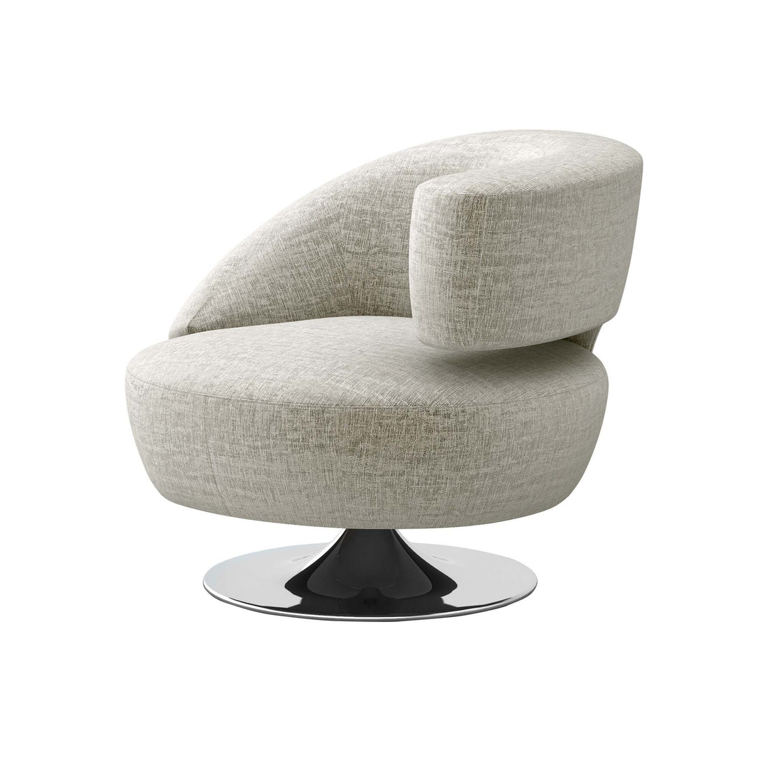 Interlude Home Isabella Swivel Chair - Available in 2 Colors