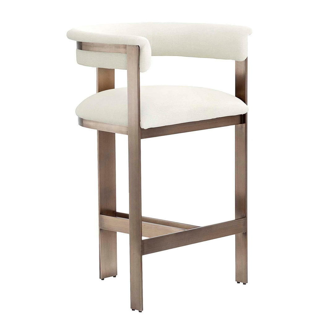 Interlude Home Interlude Home Darcy Counter Stool - Antique Bronze Frame - Available in 9 Colors Shell 198054-53