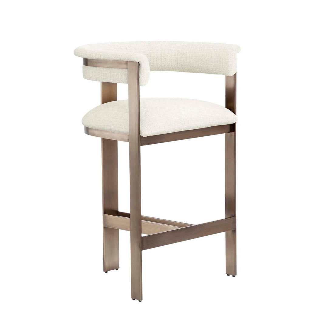 Interlude Home Interlude Home Darcy Counter Stool - Antique Bronze Frame - Available in 9 Colors Dune 198054-57