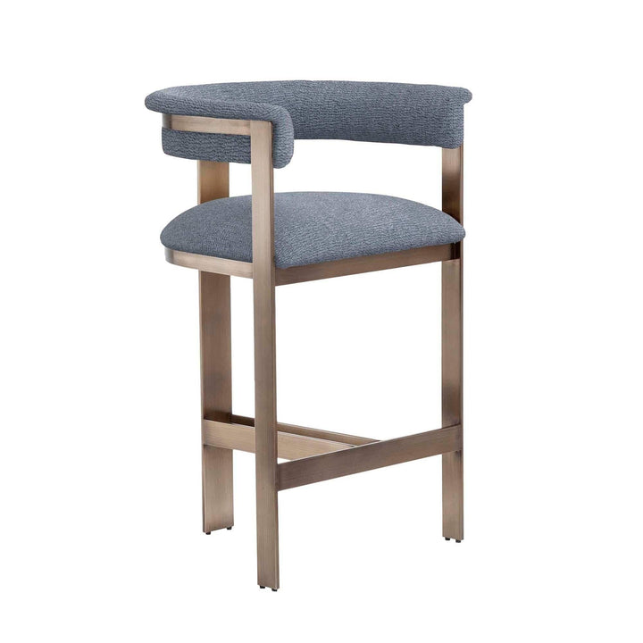 Interlude Home Interlude Home Darcy Counter Stool - Antique Bronze Frame - Available in 9 Colors Azure 198054-58