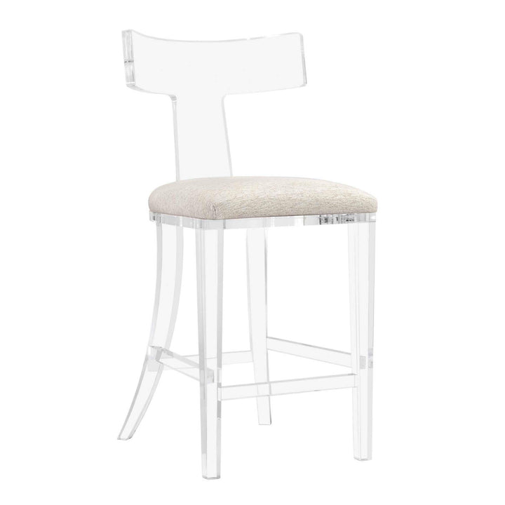 Interlude Home Interlude Home Tristan Acrylic Counter Stool - Clear Frame - Available in 9 Colors Drift 198057-51