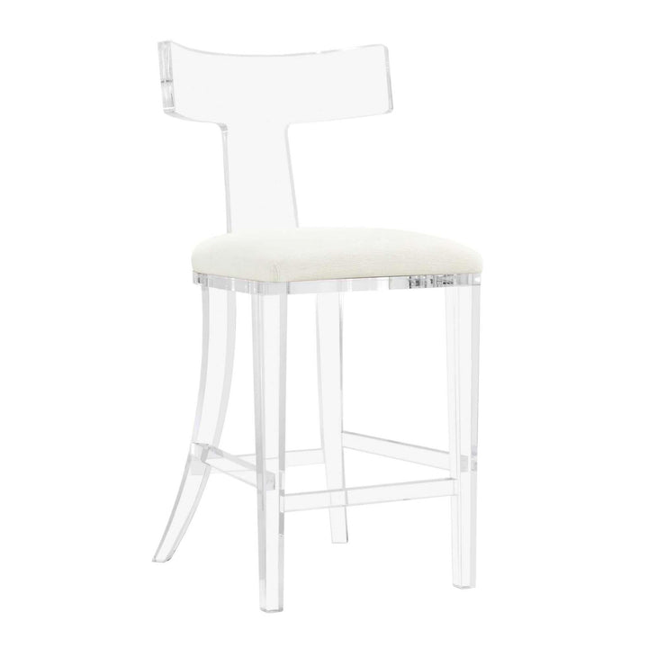 Interlude Home Interlude Home Tristan Acrylic Counter Stool - Clear Frame - Available in 9 Colors Shell 198057-53