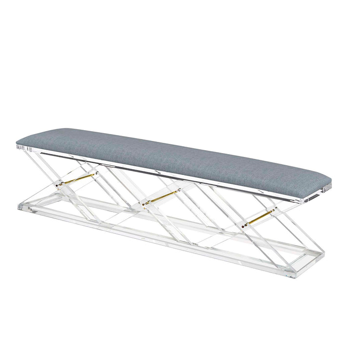 Asher King Bench - Clear Frame - Available in 9 Colors