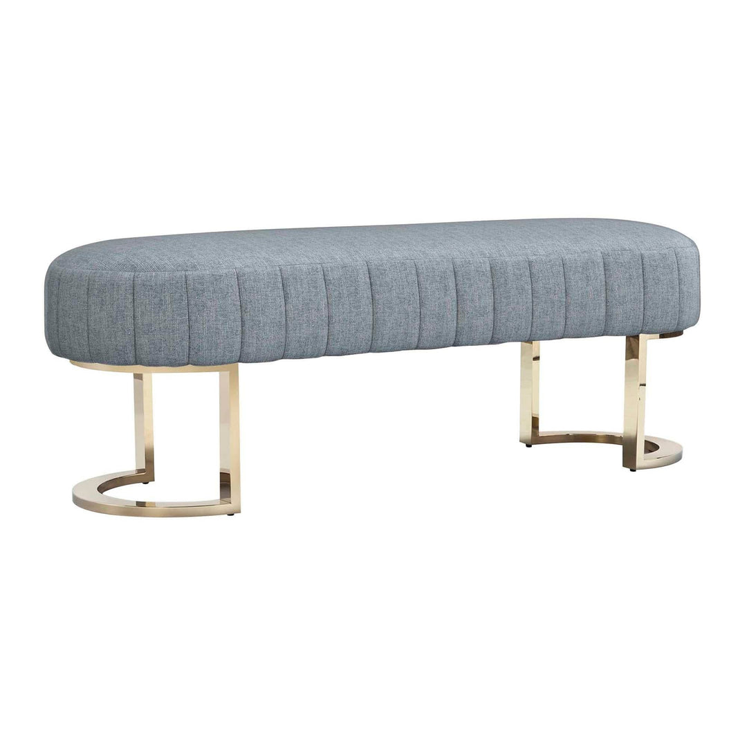 Interlude Home Interlude Home Harlow Bench - Shiny Brass Frame - Available in 9 Colors Marsh 198512-50