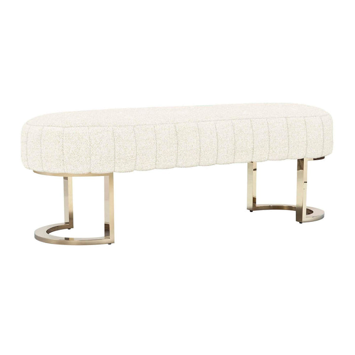 Interlude Home Interlude Home Harlow Bench - Shiny Brass Frame - Available in 9 Colors Foam 198512-55