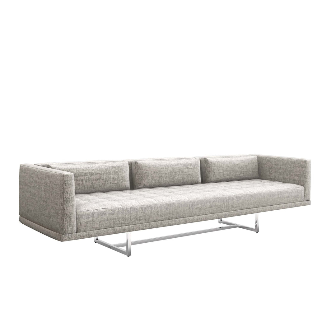 Interlude Home Luca Sofa - Polished Nickel Frame - Available in 2 Colors