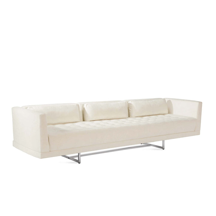 Interlude Home Luca Sofa - Polished Nickel Frame - Available in 2 Colors