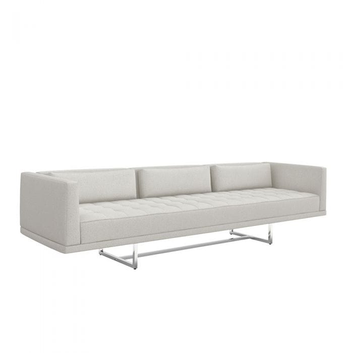 Interlude Home Interlude Home Luca Sofa - Available in 5 Colors Polished Nickel & Cream 199004-7