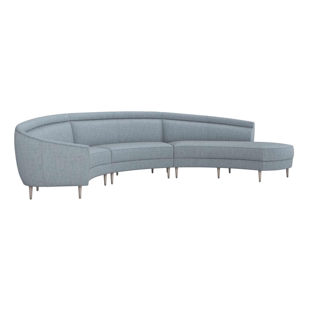 Interlude Home Interlude Home Capri Right Chaise Sectional - Light Grey Frame - Available in 5 Colors Marsh 199012-50