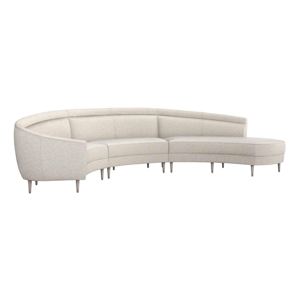 Interlude Home Interlude Home Capri Right Chaise Sectional - Light Grey Frame - Available in 5 Colors Drift 199012-51