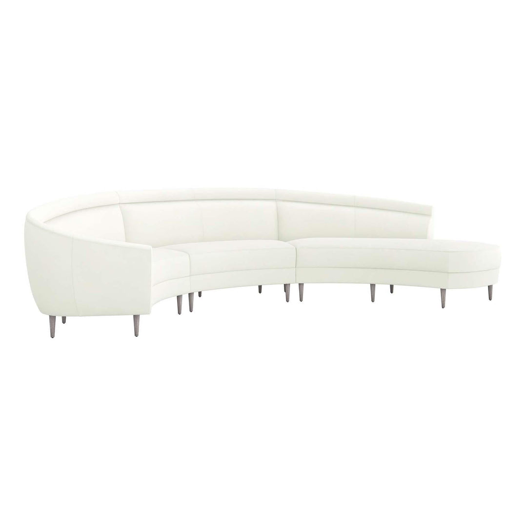 Interlude Home Interlude Home Capri Right Chaise Sectional - Light Grey Frame - Available in 5 Colors Shell 199012-53