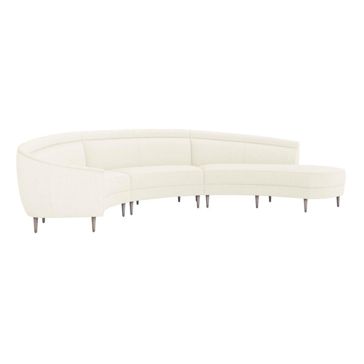 Interlude Home Interlude Home Capri Right Chaise Sectional - Light Grey Frame - Available in 5 Colors Dune 199012-57