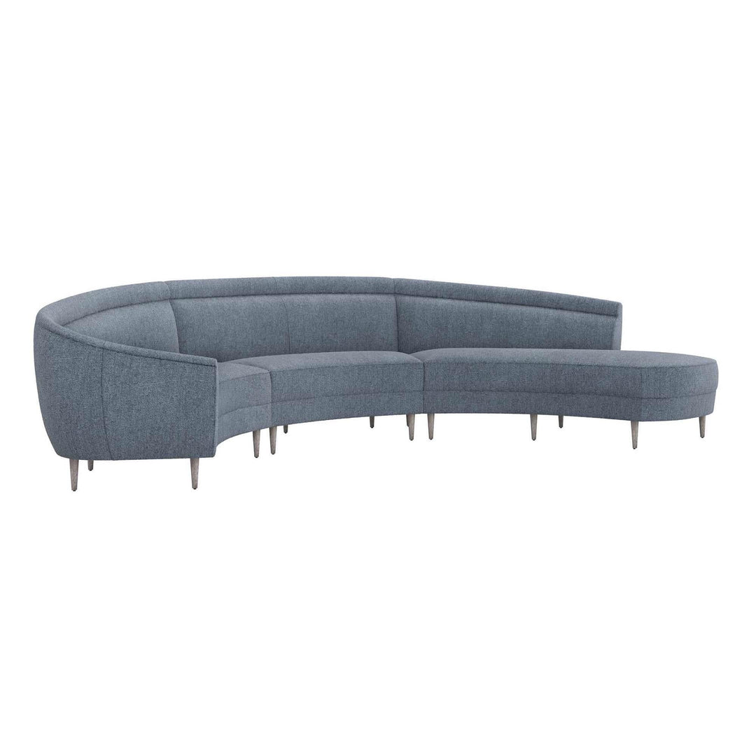 Interlude Home Interlude Home Capri Right Chaise Sectional - Light Grey Frame - Available in 5 Colors Azure 199012-58