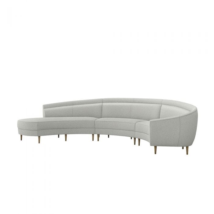 Interlude Home Interlude Home Capri Left Chaise Sectional - Available in 5 Colors Icy Grey & Fresco 199013-12