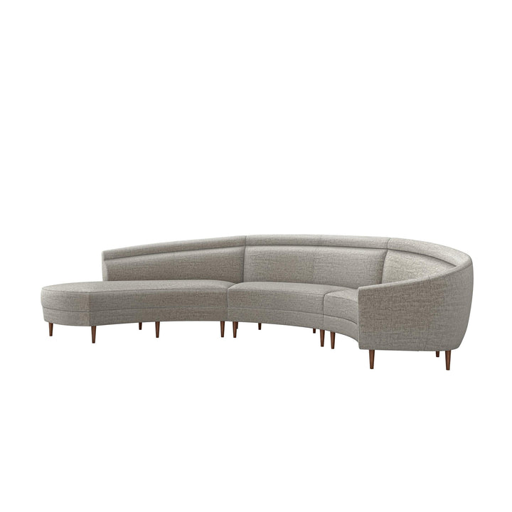 Interlude Home Interlude Home Capri Left Chaise 3 Piece Sectional - Available in 5 Colors