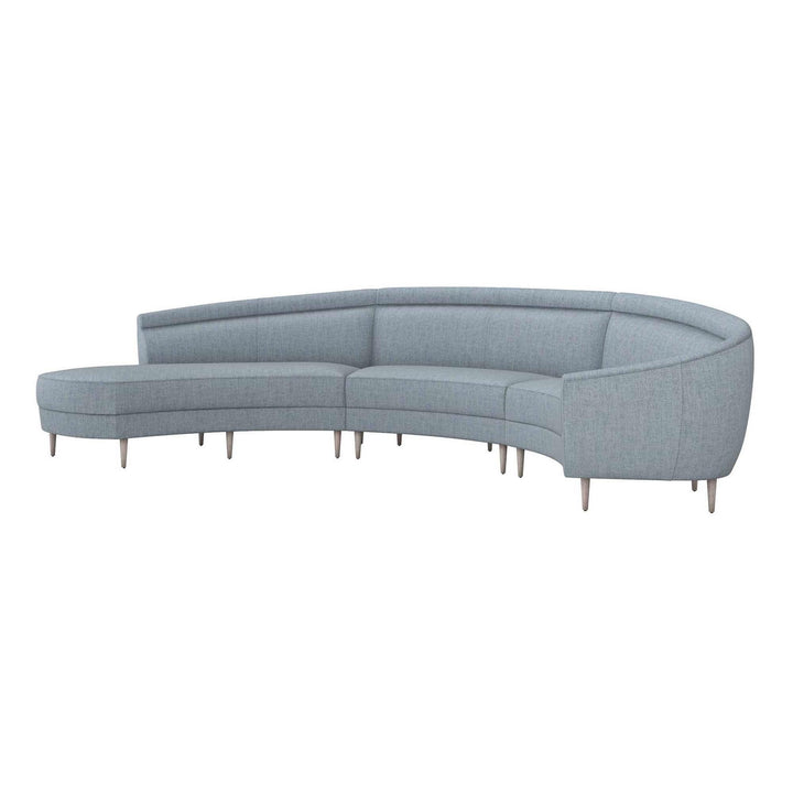 Interlude Home Interlude Home Capri Left Chaise Sectional - Light Grey Frame - Available in 5 Colors Marsh 199013-50