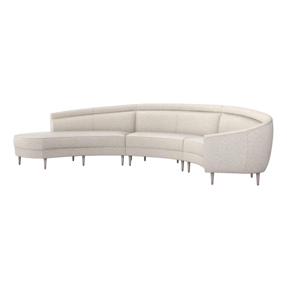 Interlude Home Interlude Home Capri Left Chaise Sectional - Light Grey Frame - Available in 5 Colors Drift 199013-51