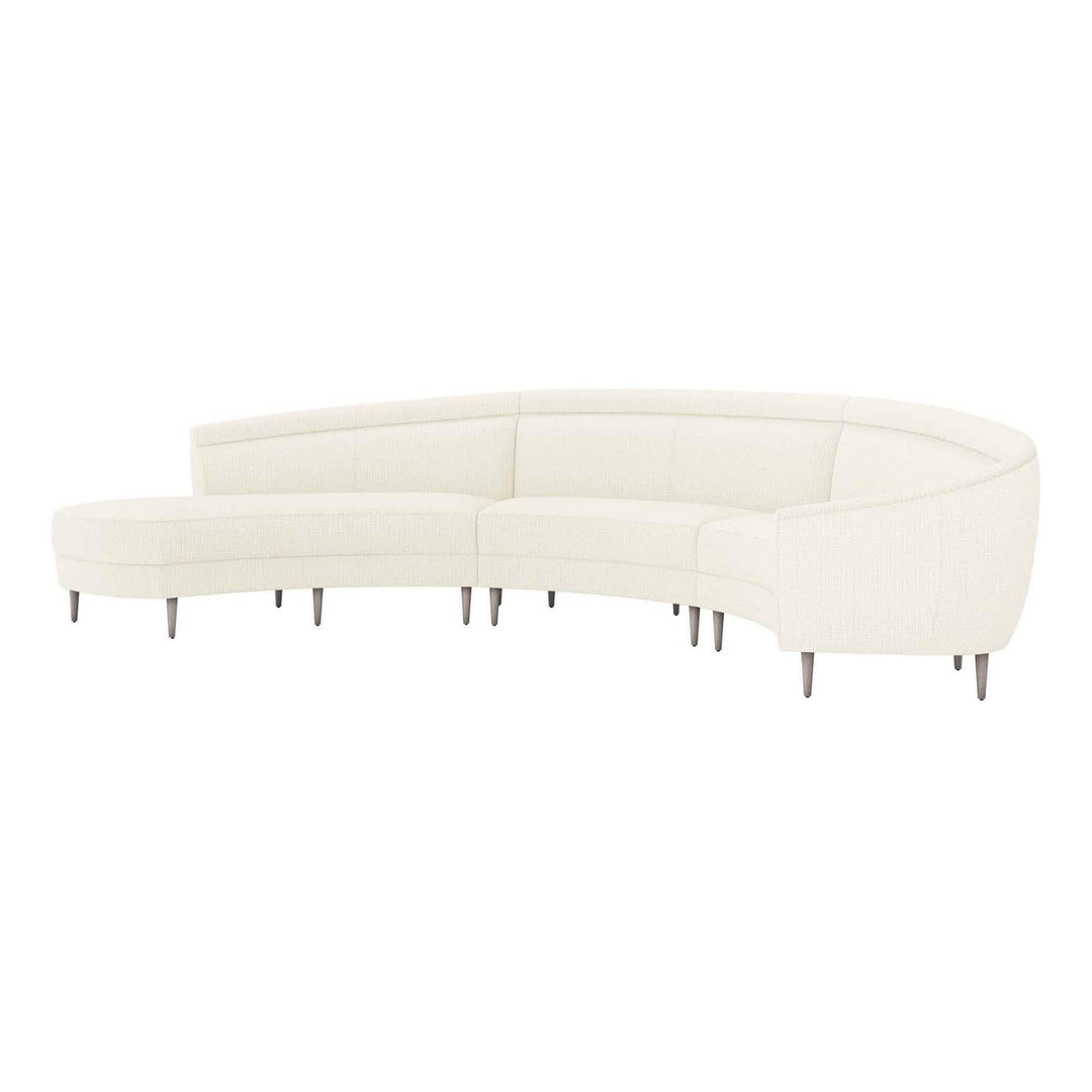 Interlude Home Interlude Home Capri Left Chaise Sectional - Light Grey Frame - Available in 5 Colors Dune 199013-57