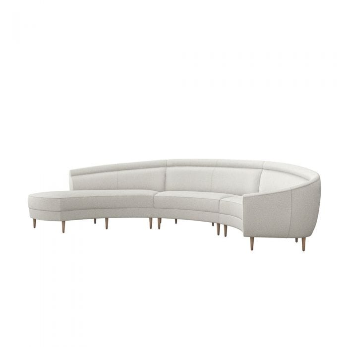 Interlude Home Interlude Home Capri Left Chaise Sectional - Available in 5 Colors Icy Grey & Cream 199013-7