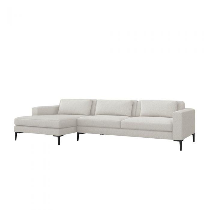Interlude Home Interlude Home Izzy Left Chaise Sectional - Available in 5 Colors Gunmetal & Cream 199015-7