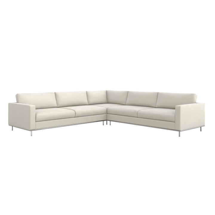 Interlude Home Interlude Home Valencia 3 Piece Sectional - Available in 5 Colors Ivory 199016-1
