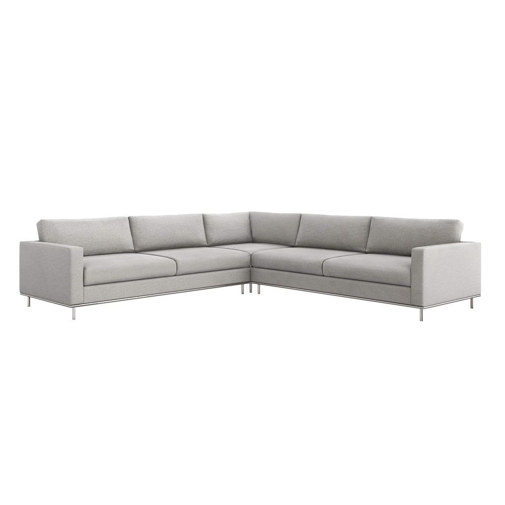 Interlude Home Interlude Home Valencia 3 Piece Sectional - Available in 5 Colors Light Gray 199016-6