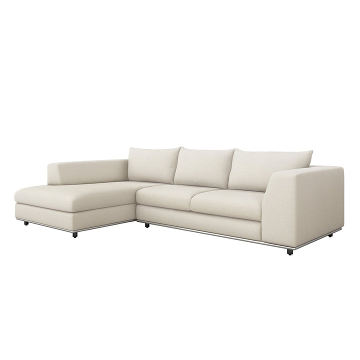 Interlude Home Interlude Home Comodo Left Chaise 2 Piece Sectional - Available in 5 Colors Ivory 199018-1
