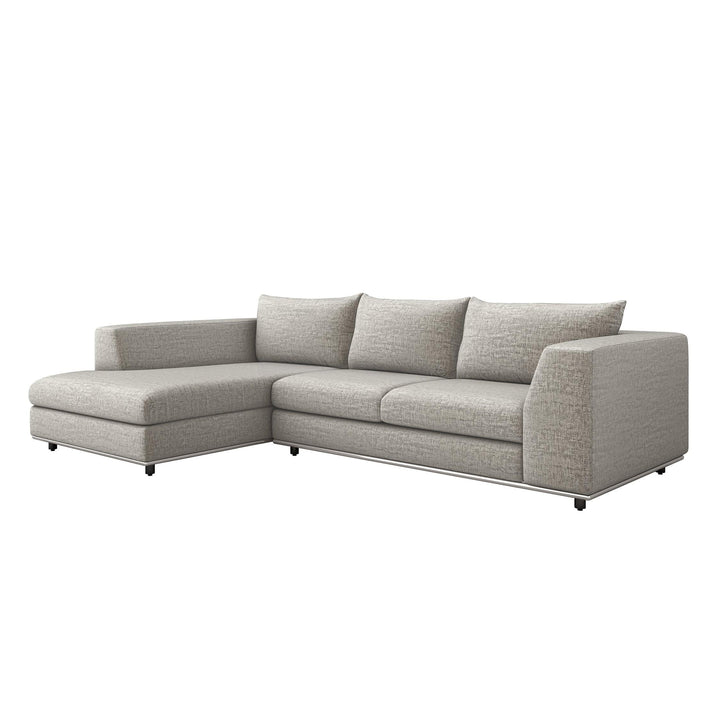 Interlude Home Interlude Home Comodo Left Chaise 2 Piece Sectional - Available in 5 Colors Feather Gray 199018-4