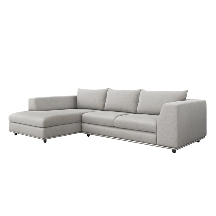 Interlude Home Interlude Home Comodo Left Chaise 2 Piece Sectional - Available in 5 Colors Light Gray 199018-6