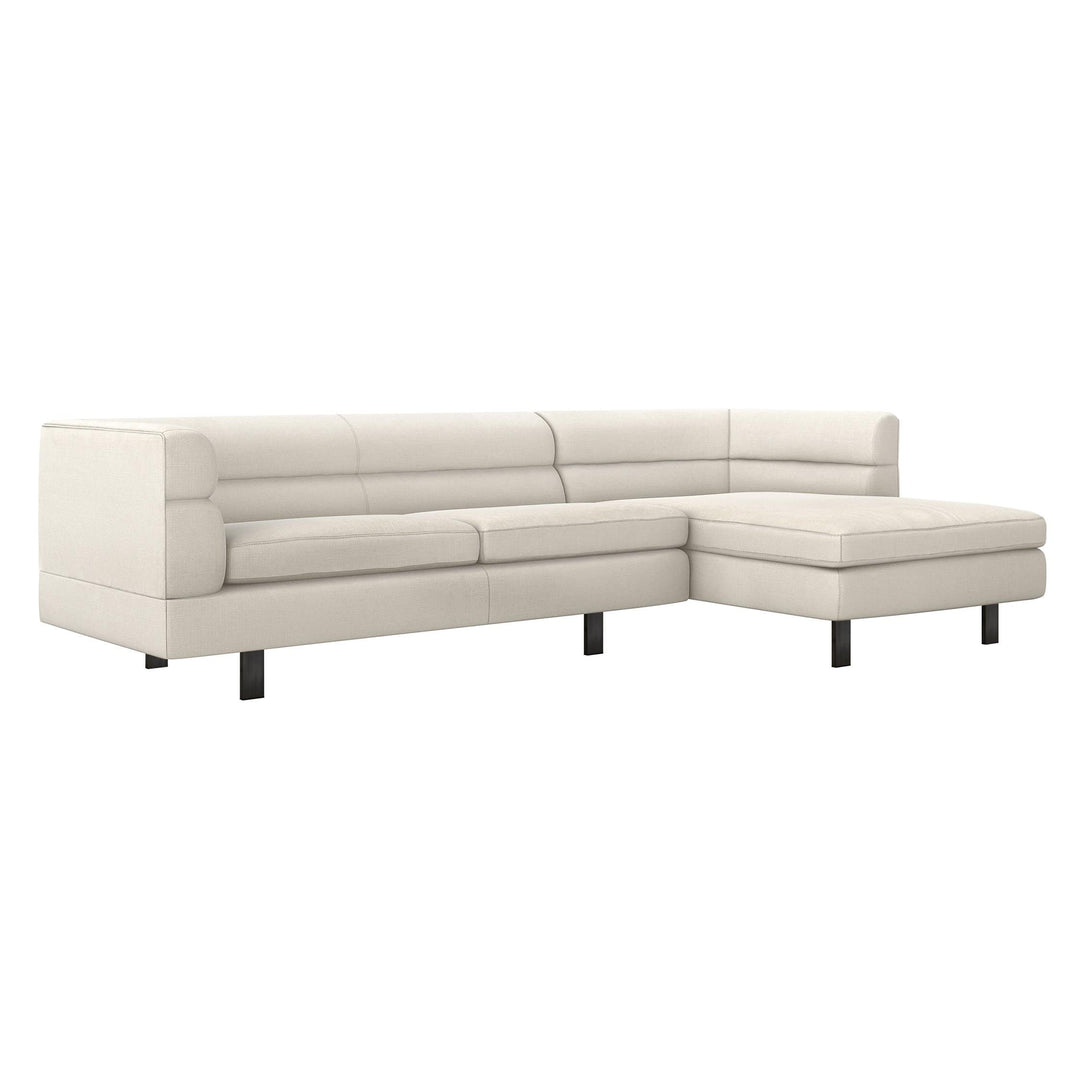 Interlude Home Interlude Home Ornette Right Chaise 2 Piece Sectional - Available in 5 Colors Ivory 199023-1