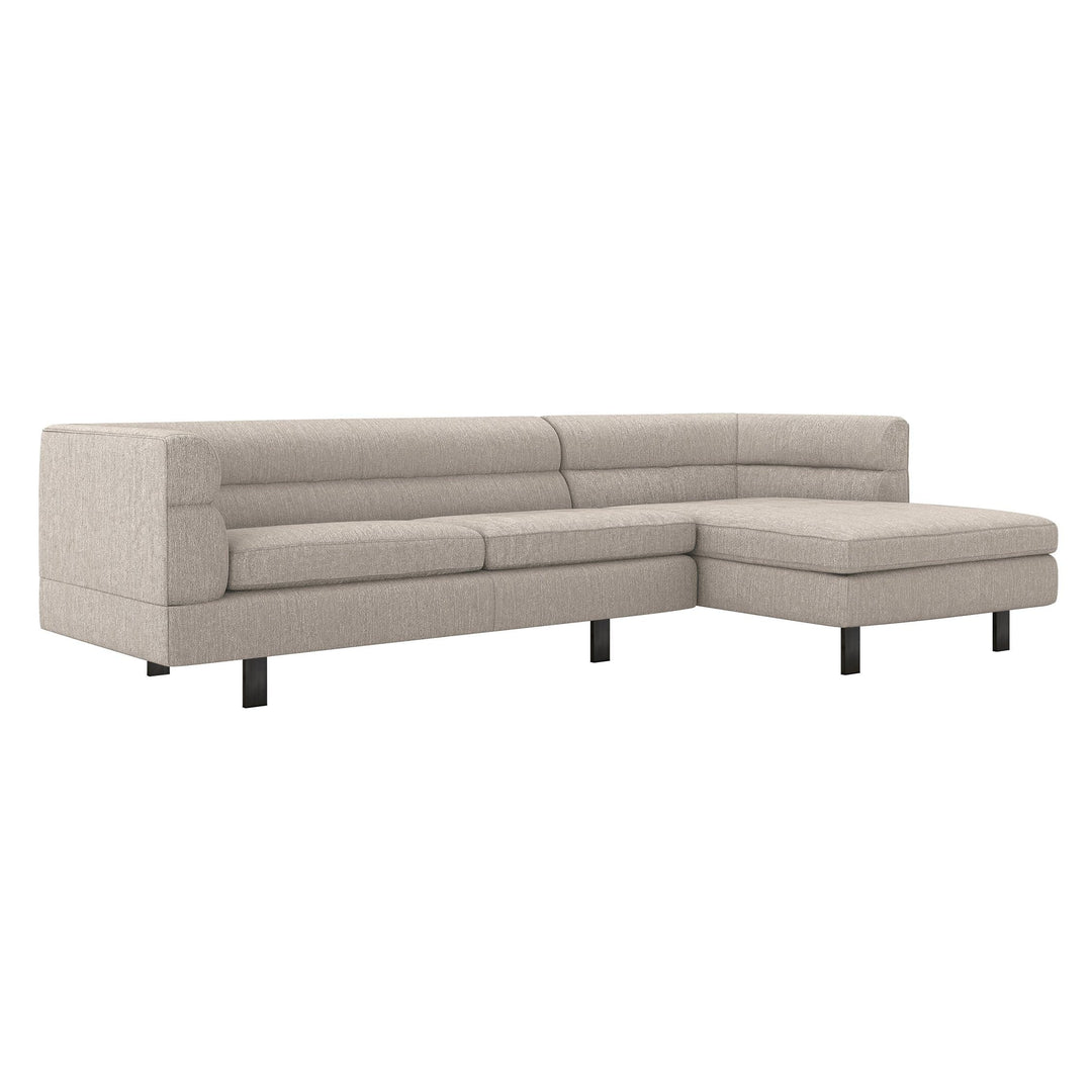 Interlude Home Interlude Home Ornette Right Chaise 2 Piece Sectional - Available in 5 Colors Light Brown 199023-2