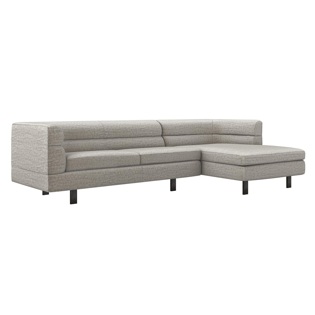 Interlude Home Interlude Home Ornette Right Chaise 2 Piece Sectional - Available in 5 Colors Feather Gray 199023-4