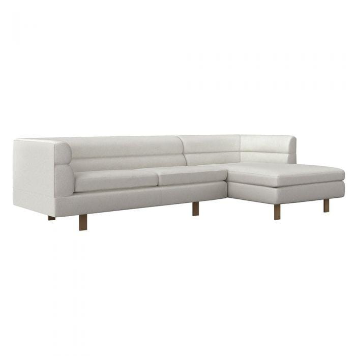 Interlude Home Interlude Home Ornette Right Chaise Sectional - Available in 5 Colors Bronze & Cream 199023-7