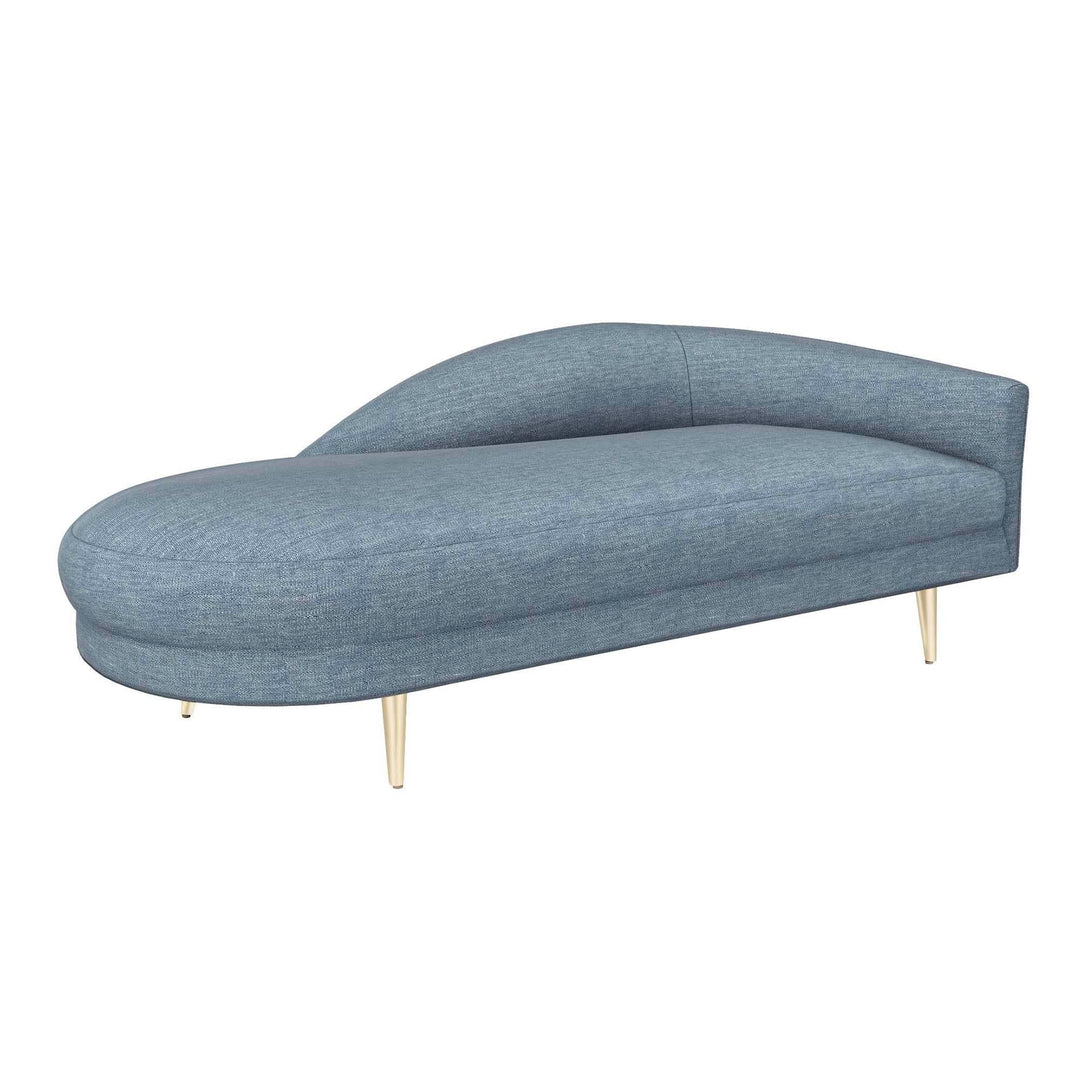 Interlude Home Interlude Home Gisella Right Chaise - Shiny Brass Frame - Available in 4 Colors Surf 199042-52