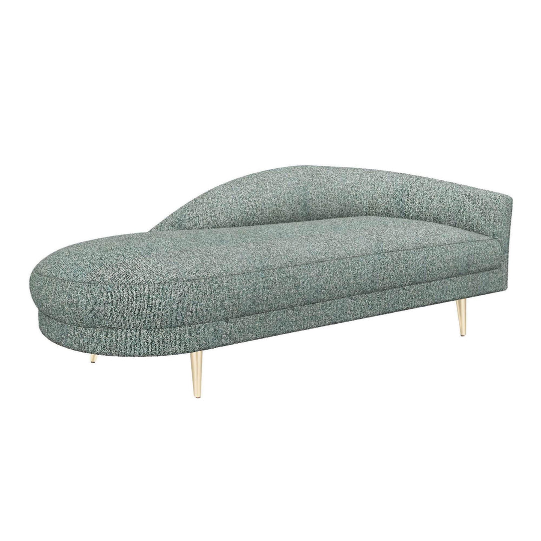 Interlude Home Interlude Home Gisella Right Chaise - Shiny Brass Frame - Available in 4 Colors Pool 199042-54