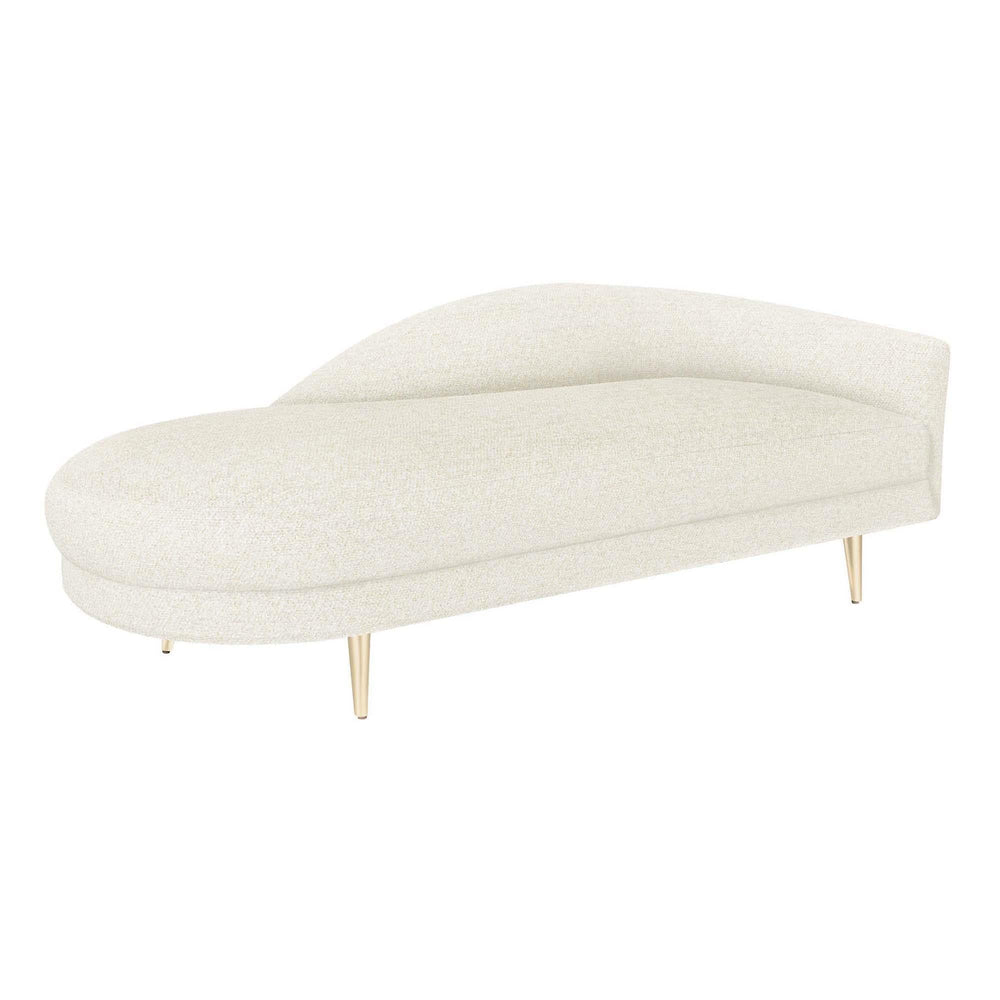 Interlude Home Interlude Home Gisella Right Chaise - Shiny Brass Frame - Available in 4 Colors Foam 199042-55