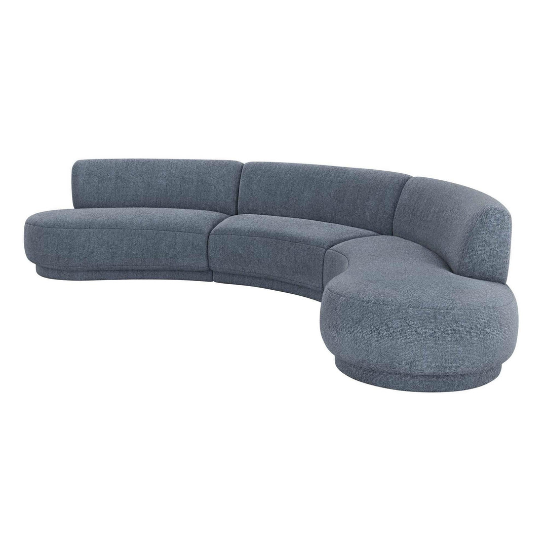 Interlude Home Interlude Home Nuage Right Sectional - Available in 9 Colors Azure 199049-58