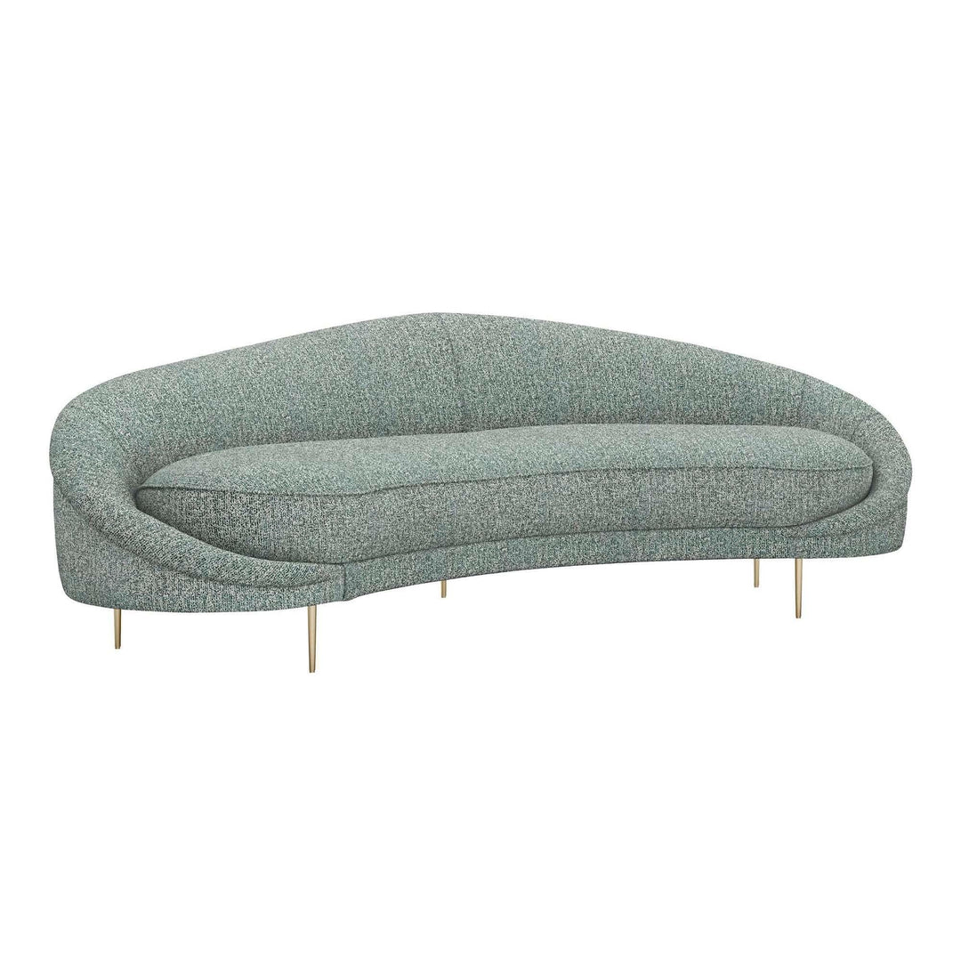 Interlude Home Interlude Home Ava Right Sofa - Shiny Brass Frame - Available in 4 Colors Pool 199051-54