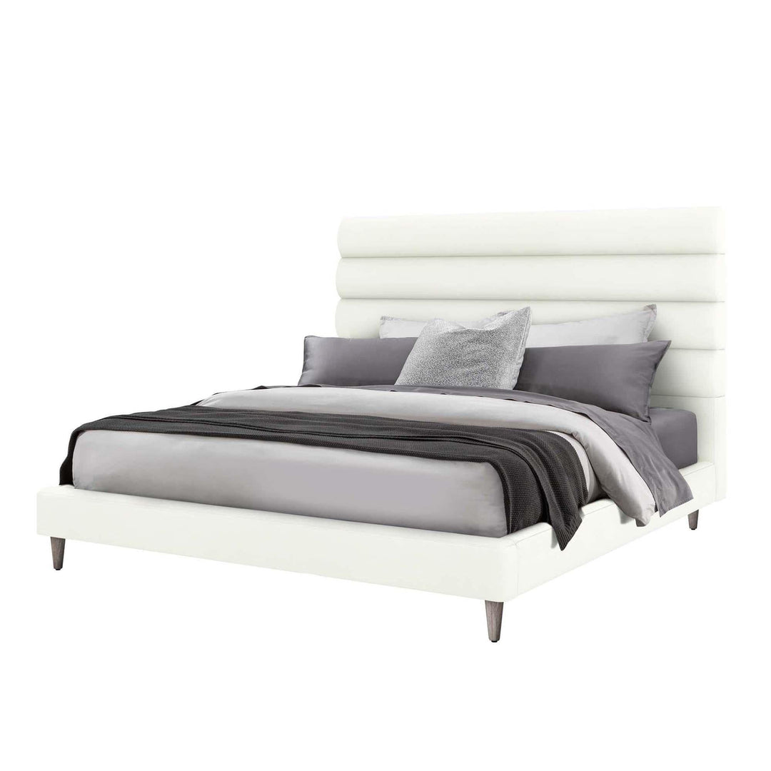 Interlude Home Interlude Home Channel Bed - King - Light Grey Frame - Available in 5 Colors Shell 199503-53
