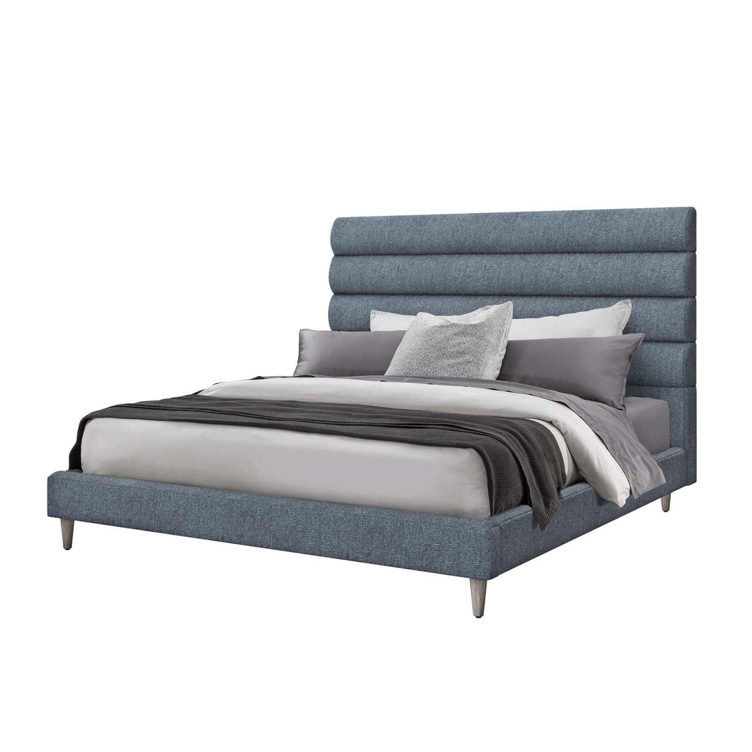 Interlude Home Interlude Home Channel Bed - California King - Light Grey Frame - Available in 5 Colors Azure 199507-58