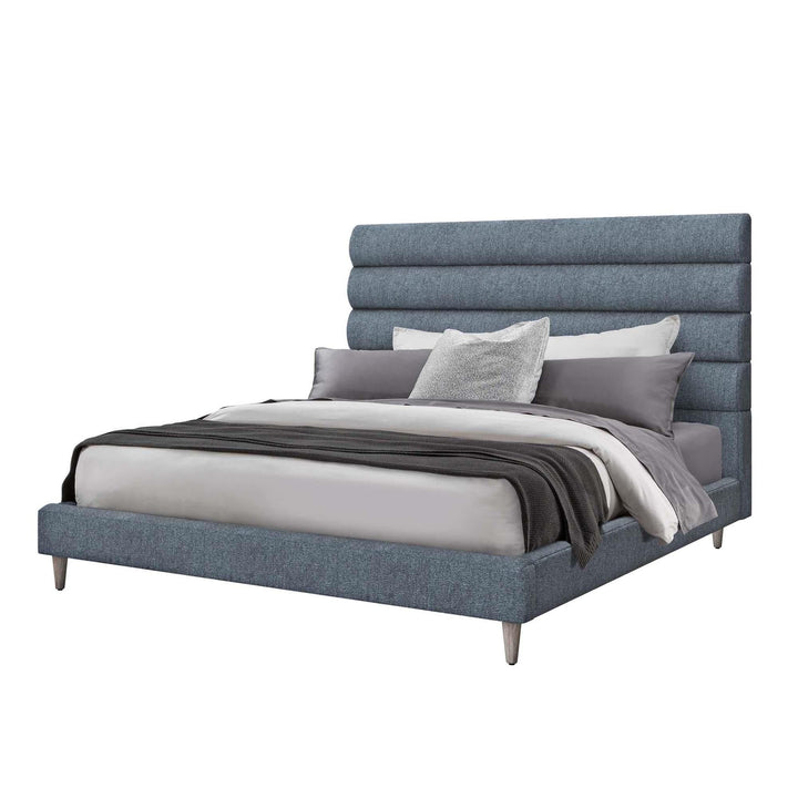 Interlude Home Interlude Home Channel Bed - Queen - Light Grey Frame - Available in 5 Colors Azure 199511-58