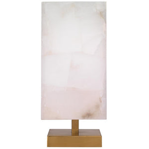 Jamie Young Jamie Young Ghost Axis Table Lamp in Alabaster and Antique Brass 1GHAX-TLWH
