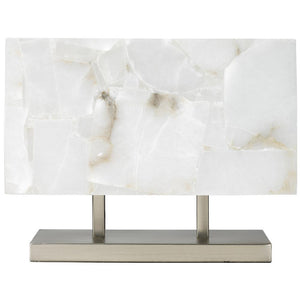 Jamie Young Jamie Young Ghost Horizon Table Lamp in Alabaster and Antique Silver 1GHHO-TLAS