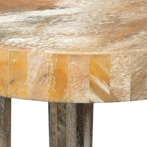 Jamie Young Jamie Young Small Artemis Side Table in Pearl Resin 20ARTE-SMPE