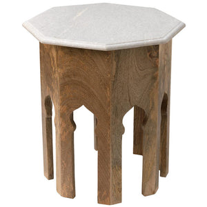 Jamie Young Jamie Young Atlas Side Table in White Marble 20ATLA-STWH