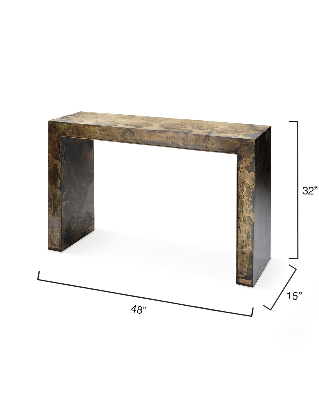Jamie Young Jamie Young Charlemagne Console Table - Acid Washed Metal 20CHAR-COAW