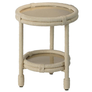 Jamie Young Jamie Young Delta Side Table in White Rope 20DELT-STWH