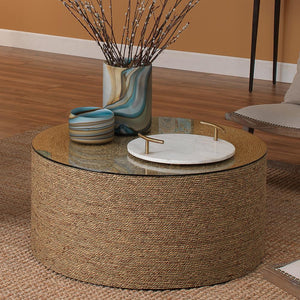 Jamie Young Jamie Young Harbor Coffee Table in Natural Seagrass 20HARB-CTNA