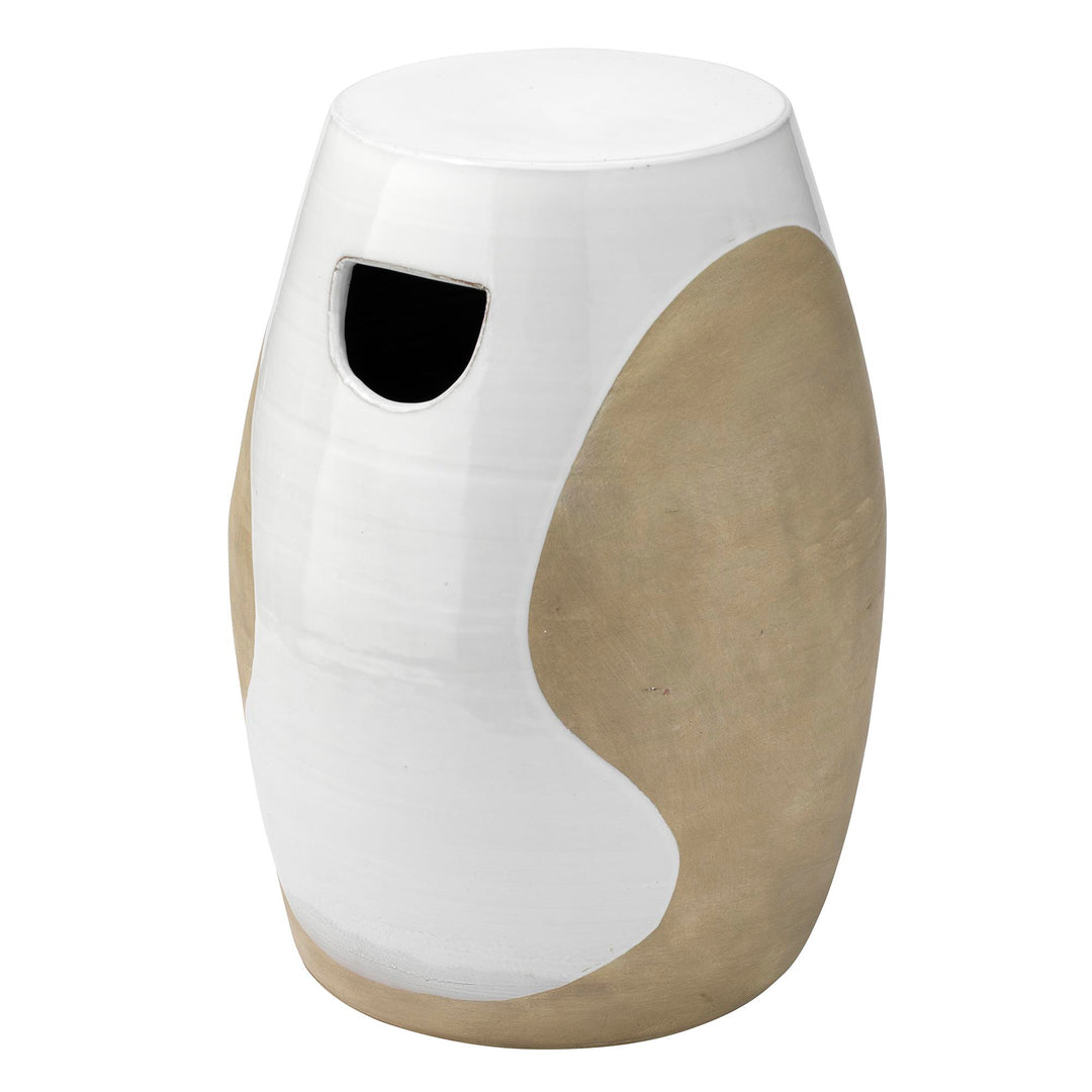 Jamie Young Hillside Side Table White & Natural Ceramic